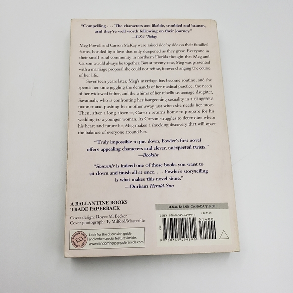 3/$12 Souvenir Paperback Therese Fowler - Picture 3 of 5